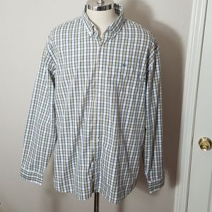 Dockers Tan Plaid Long Sleeve Button Up Shirt XXL